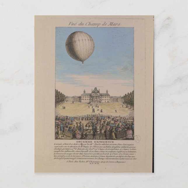 Jacques Alexandre Cesar Charles Vykort (Framsida)