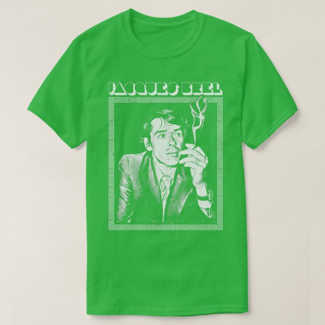 Jacques Brel Retro Fläkt Design 1 T Shirt (Design framsida)
