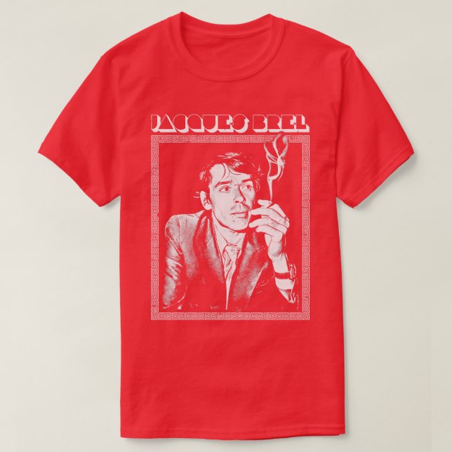 Jacques Brel Retro Fläkt Design 1 T Shirt (Design framsida)