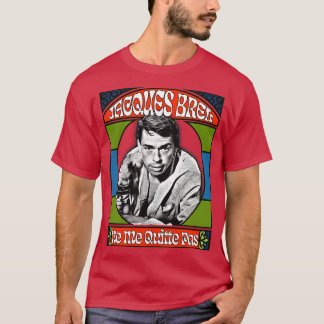Jacques Brel Retro Fläkt Design T Shirt