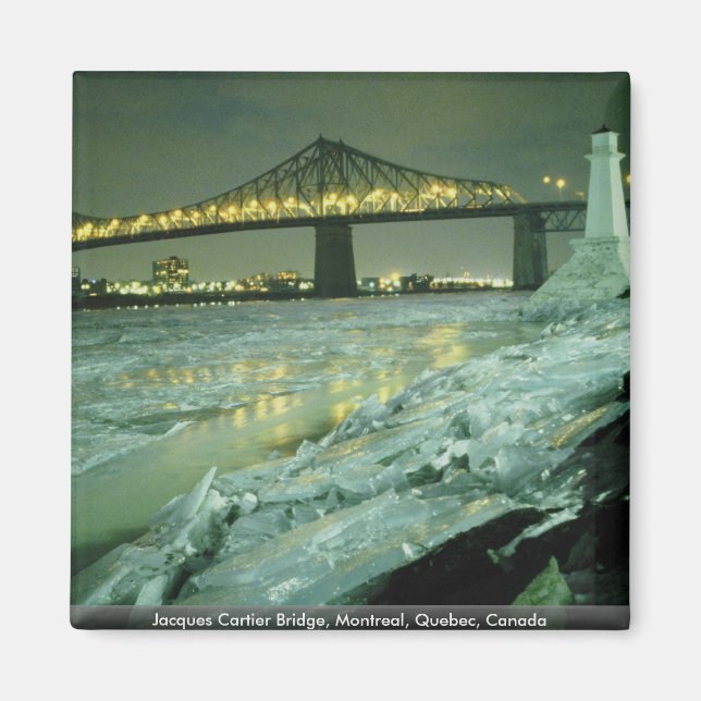 Jacques Cartier Bridge, Montreal, Quebec, Kanada Magnet (Framsidan)