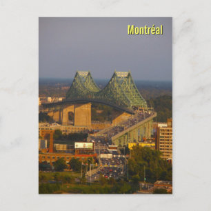 Jacques Cartier Bridge vid Sunset Vykort