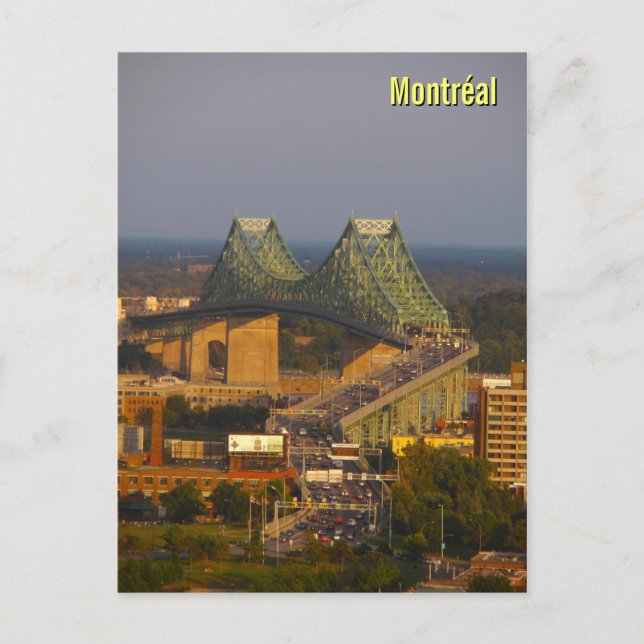 Jacques Cartier Bridge vid Sunset Vykort (Framsida)