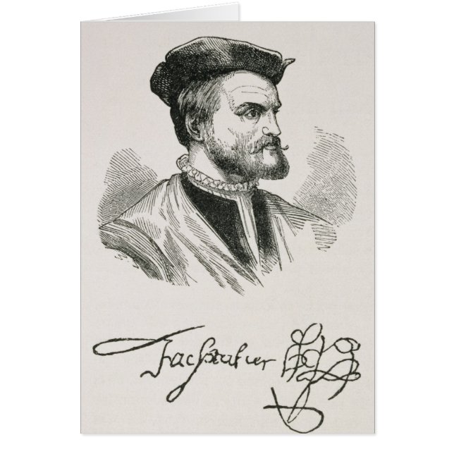 Jacques Cartier Hälsningskort (Framsidan)