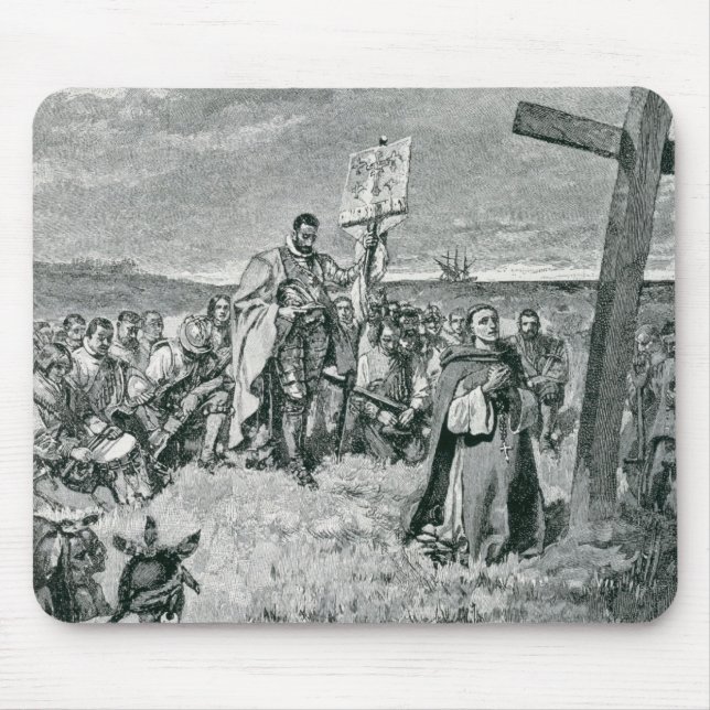 Jacques Cartier inställning - upp en kor på Gaspe Musmatta (Framsidan)