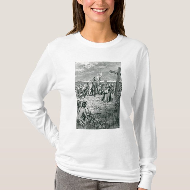 Jacques Cartier inställning - upp en kor på Gaspe Tröja (Framsida)
