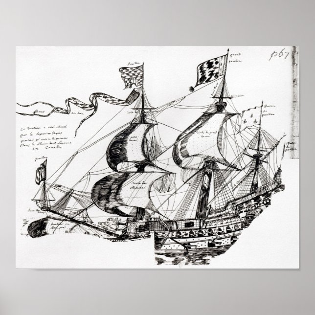 Jacques Cartiers frakt, "Rarete Indes Poster (Framsidan)
