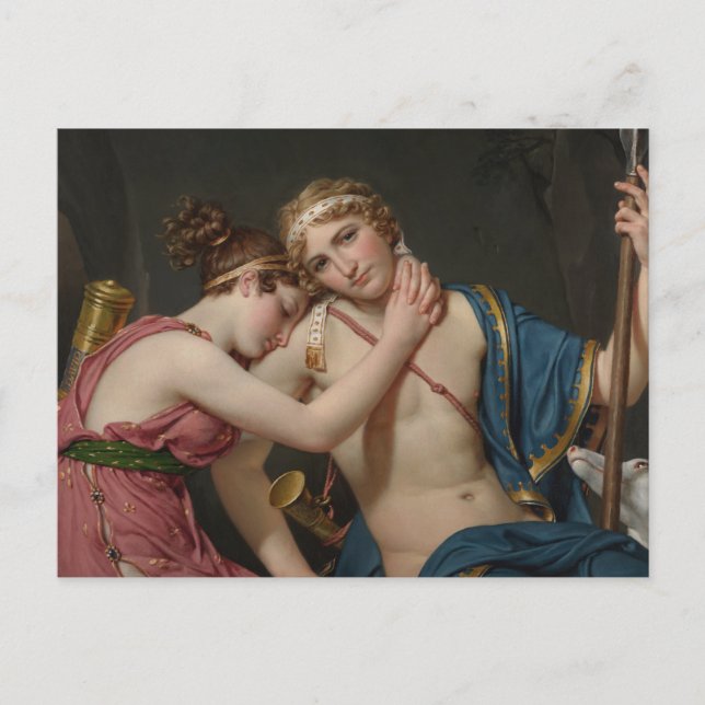 Jacques David Farewell of Telemachus and Eucharis Vykort (Framsida)