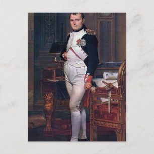 Jacques David-Napoleon Bonaparte i sin studie Vykort