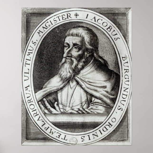 Jacques de Molay Master of Knight Templars Poster (Framsidan)