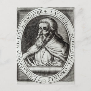 Jacques de Molay Master of Knight Templars Vykort