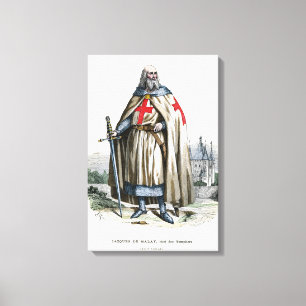 Jacques de Molay - riddare Templar Canvastryck