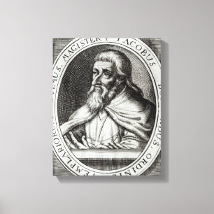 Jacques de Molay Styra av riddare Templars Canvastryck