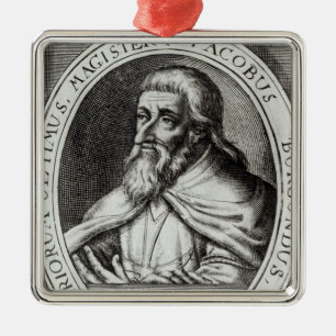 Jacques de Molay Styra av riddare Templars Julgransprydnad Metall