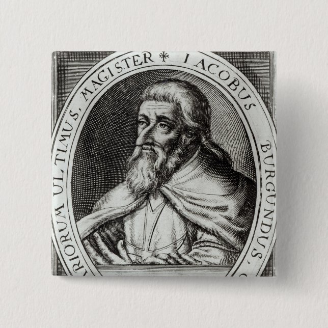 Jacques de Molay Styra av riddare Templars Knapp (Framsida)