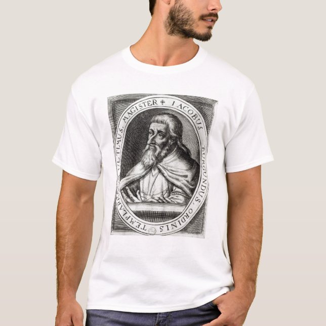 Jacques de Molay Styra av riddare Templars Tee Shirt (Framsida)