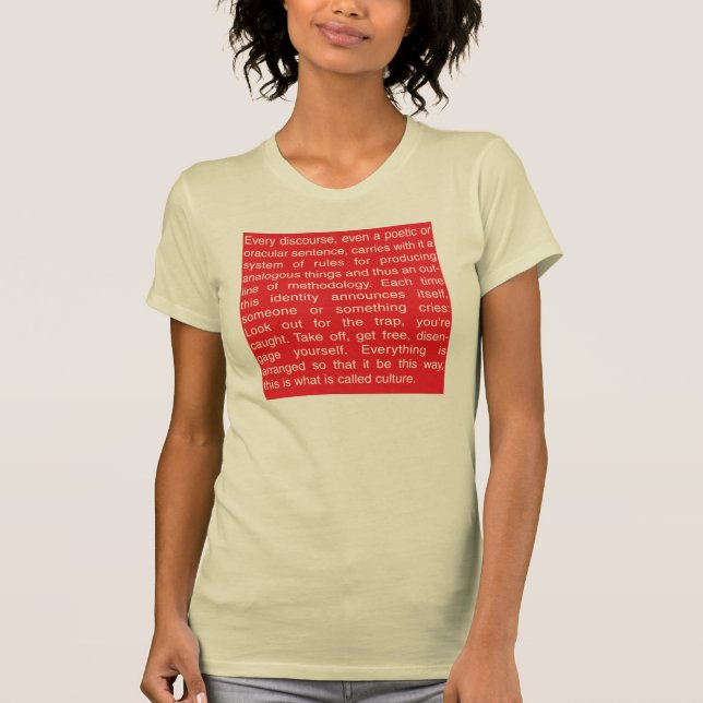 Jacques Derrida Tee Shirt (Framsida)