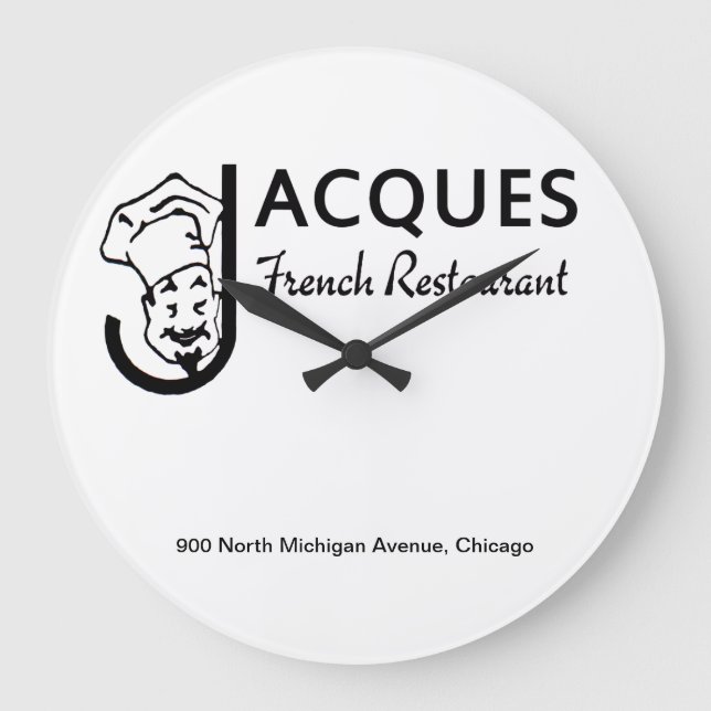 Jacques Fransk Restaurant, Chicago, Illinois Stor Klocka (Framsida)