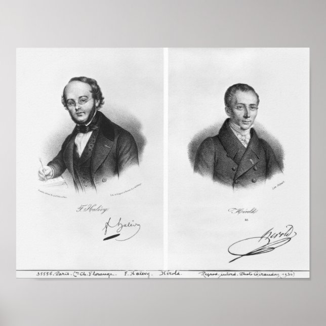 Jacques Fromental Halevy och Ferdinand Herold Poster (Framsidan)