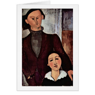 Jacques Lipchitz och maka av Amedeo Modigliani Hälsningskort