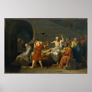 Jacques-Louis David 1787:s död i Sokrates Poster