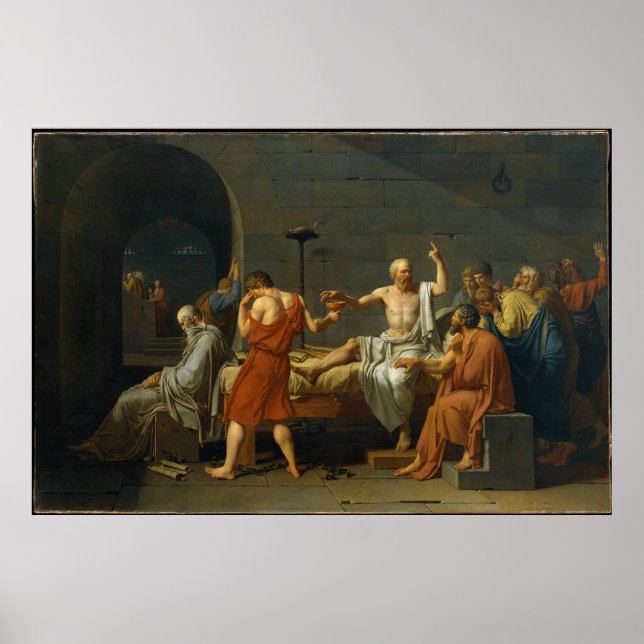 Jacques-Louis David 1787:s död i Sokrates Poster (Framsidan)