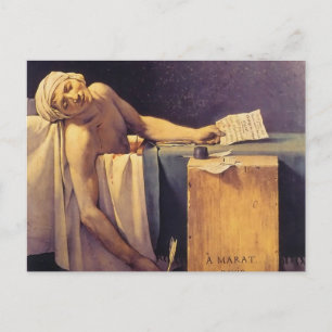 Jacques-Louis David Döden i Marat Vykort
