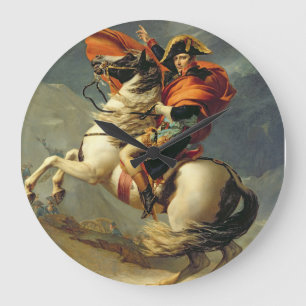 Jacques - Louis David - Napoleon som korsar Alpern Stor Klocka