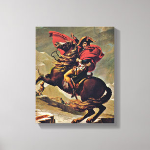 Jacques-Louis David - Napoleon som korsar alpernan Canvastryck
