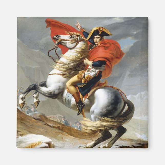 Jacques Louis David Napoleon som korsar Alpernorna Magnet (Framsidan)