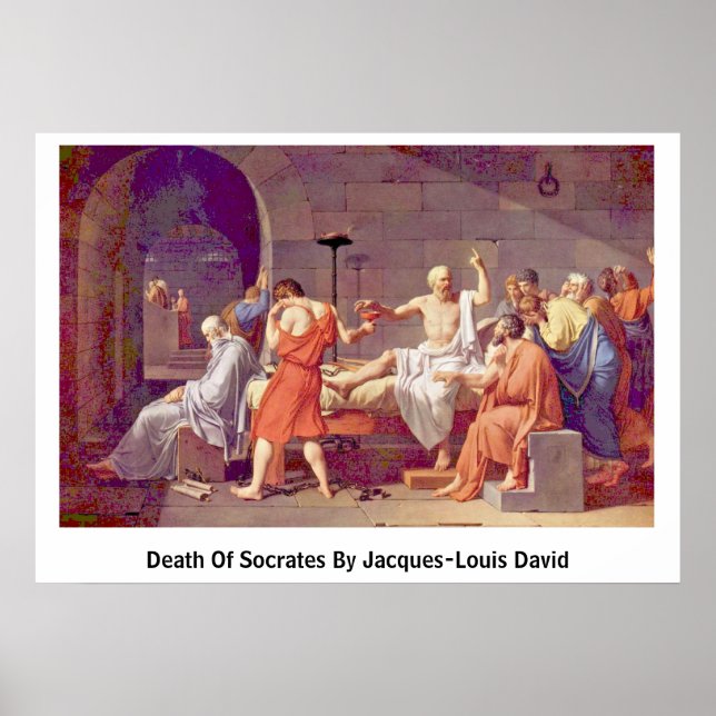 Jacques-Louis David: Sokrates död Poster (Framsidan)