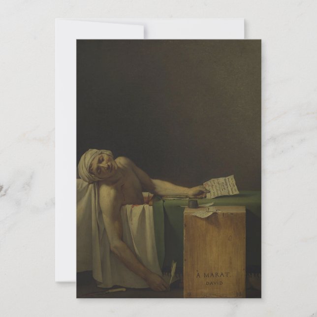 Jacques-Louis David - The Death of Marat Inbjudningar (Framsida)