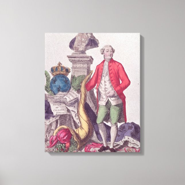 Jacques Neckers uppmaning av den 16 juli 1789 Canvastryck (Framsida)
