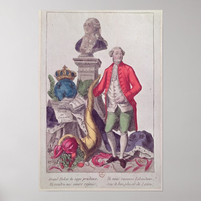 Jacques Neckers uppmaning av den 16 juli 1789 Poster (Framsidan)