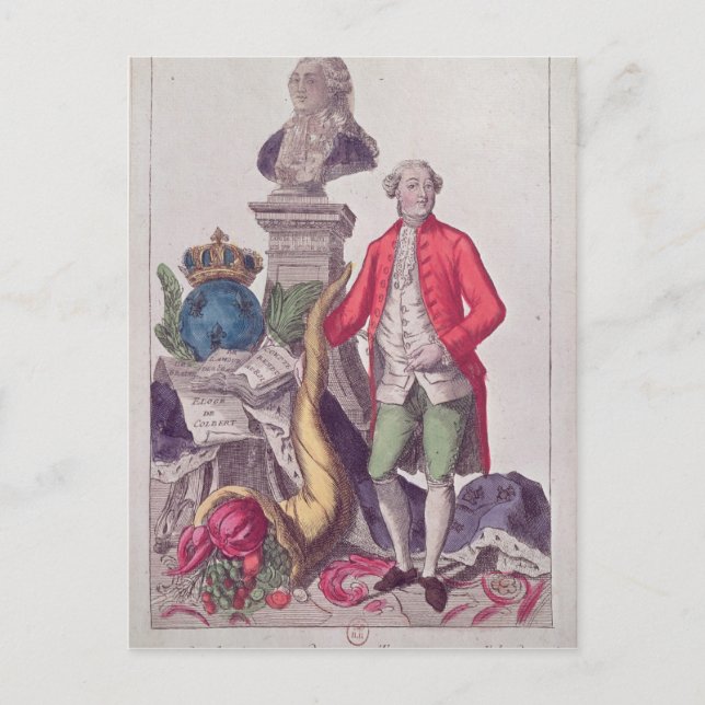 Jacques Neckers uppmaning av den 16 juli 1789 Vykort (Framsida)