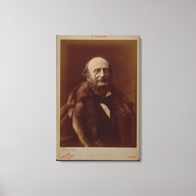 Jacques Offenbach (1819-80), tysk kompositör, hamn Canvastryck (Framsida)
