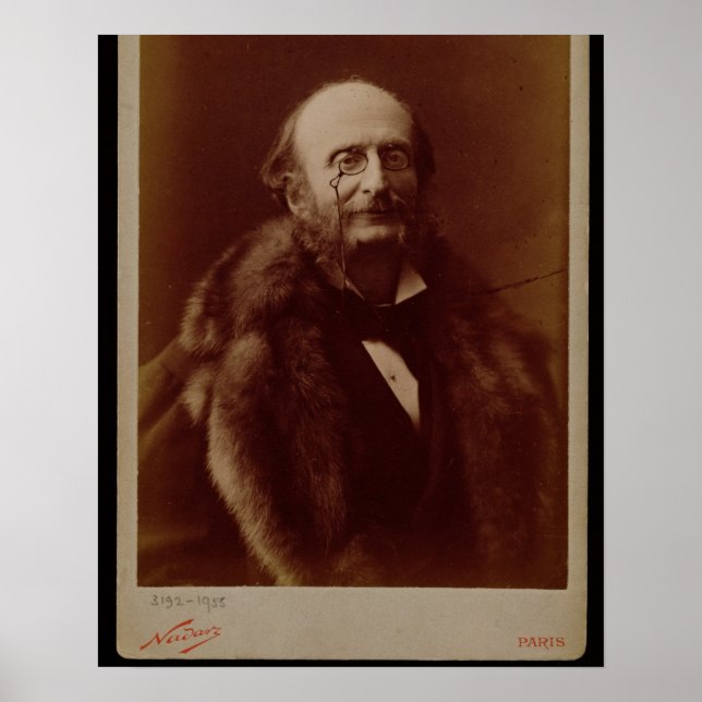 Jacques Offenbach (1819-80), tysk kompositör, hamn Poster (Framsidan)