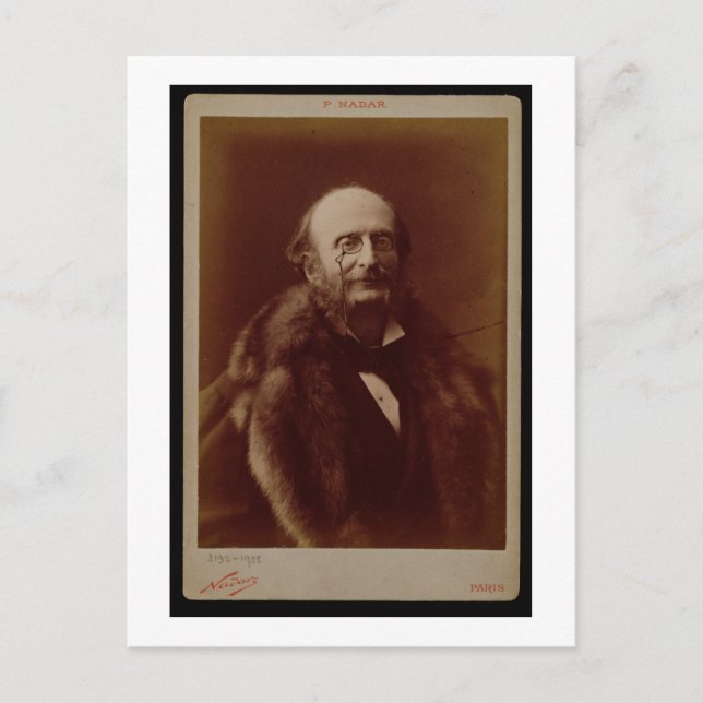 Jacques Offenbach (1819-80), tysk kompositör, hamn Vykort (Framsida)