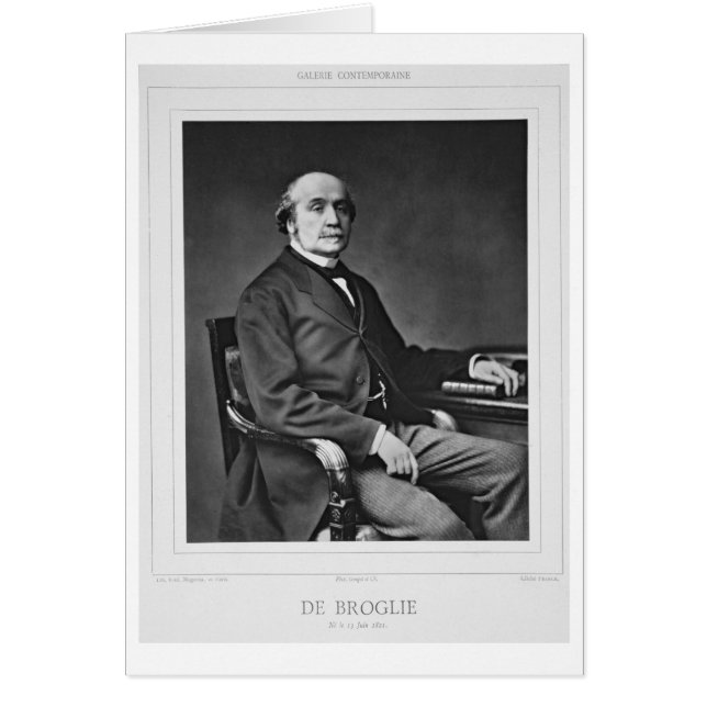 Jacques Victor Albert de Broglie (1821-1901), från Hälsningskort (Framsidan)