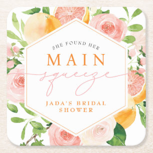 JADA Citrus Fruit Main Squeeze Möhippa Underlägg Papper Kvadrat