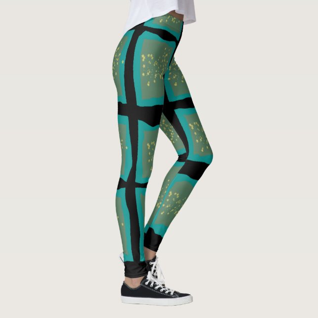 Jade and Turquoise with Gold Leggings (Höger)