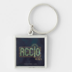Jade Art Deco ACCIO™ Spellgrafik Fyrkantig Silverfärgad Nyckelring