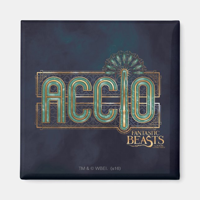 Jade Art Deco ACCIO™ Spellgrafik Magnet (Framsidan)