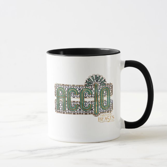 Jade Art Deco ACCIO™ Spellgrafik Mugg (Höger)