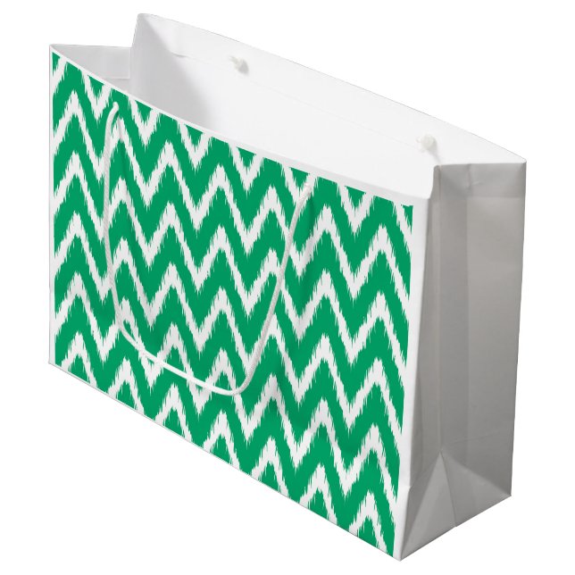 Jade Asian Moods Ikat Chevrons (Framsidan Vinklad)