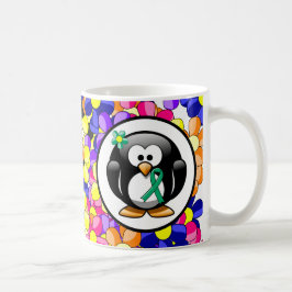 Jade Awareness Ribbon Penguin Kaffemugg