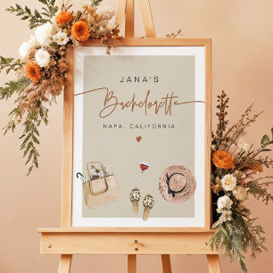 JADE Bohemian Napa Vin Land Bachelorette Poster