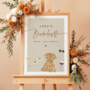 JADE Bohemian Napa Vin Land Bachelorette Poster