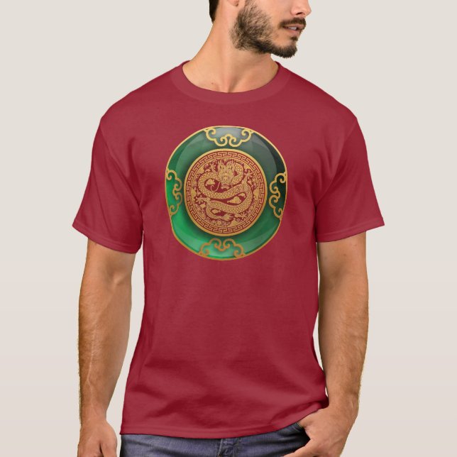 Jade Chinese New Year of the Dragon T-Shirt (Framsida)