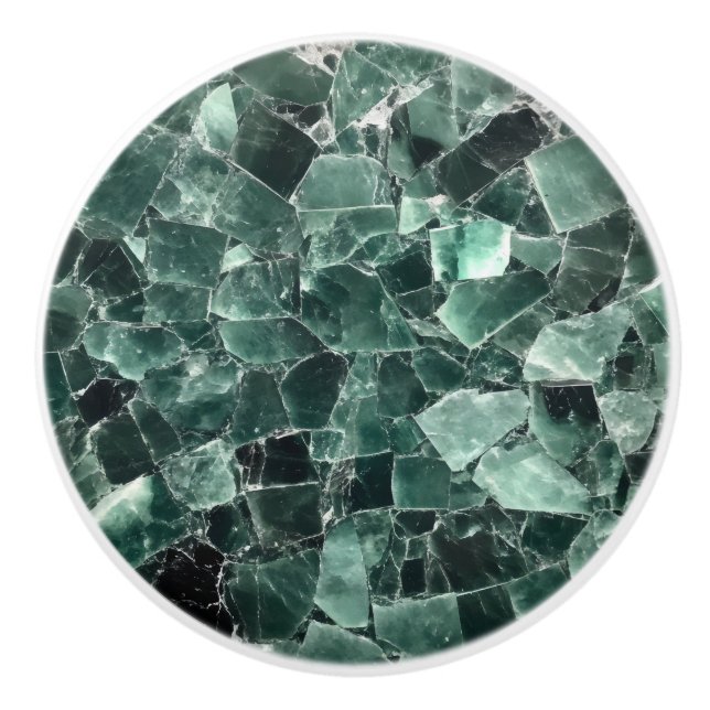 Jade Crystal Mönster Knopp (Framsidan)